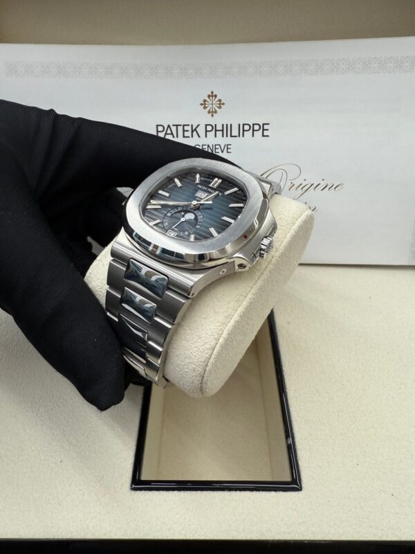 Patek Philippe Nautilus Annual Calendar Stainless Steel with Blue Dial/ Moon Phase (Ref#5726/1A-014) - Image 18
