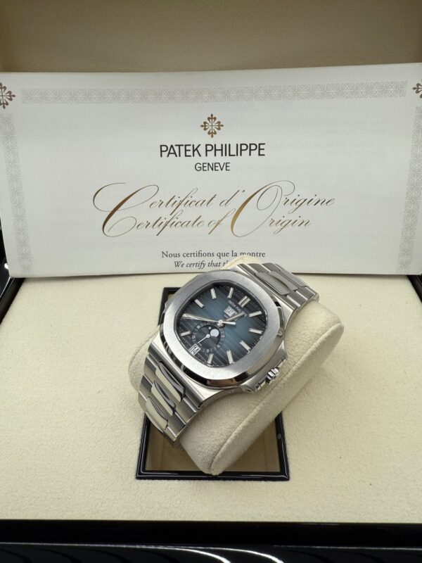Patek Philippe Nautilus Annual Calendar Stainless Steel with Blue Dial/ Moon Phase (Ref#5726/1A-014) - Image 16