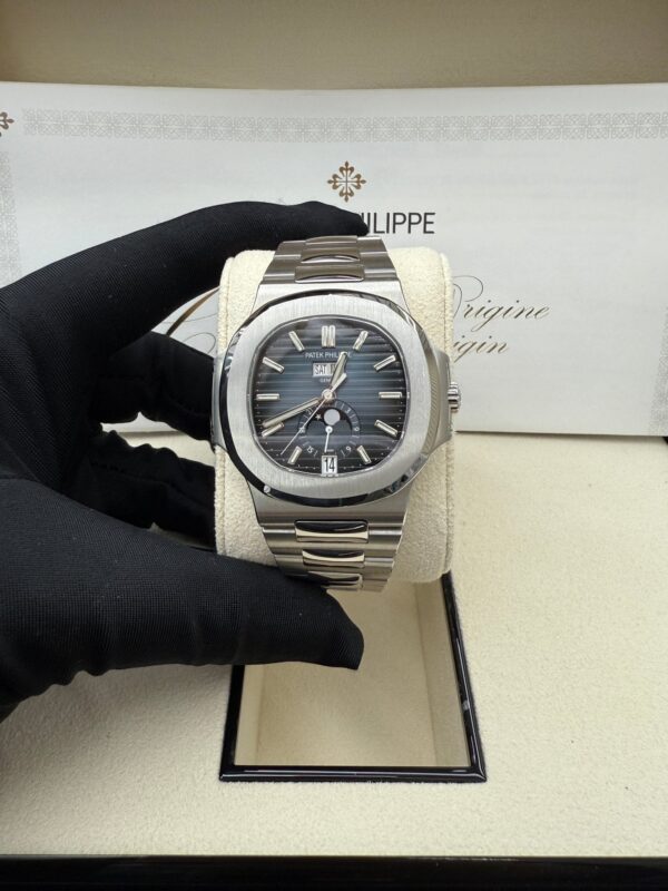 Patek Philippe Nautilus Annual Calendar Stainless Steel with Blue Dial/ Moon Phase (Ref#5726/1A-014) - Image 3