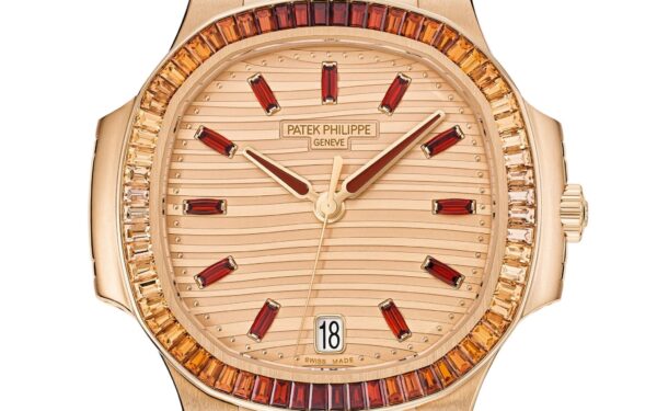 Patek Philippe Nautilus Automatic Rose Gold Baguette Cognac Bezel 7118/1300R-001 - Image 17