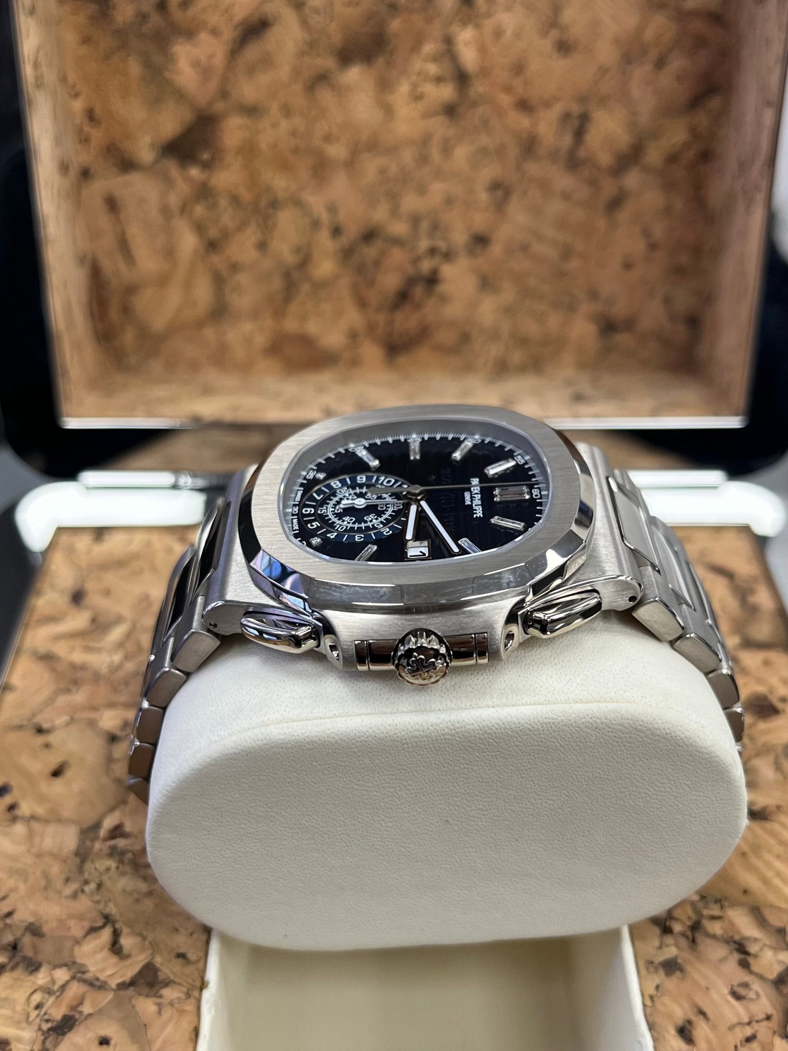 Patek Philippe Nautilus Chronograph White Gold Blue Dial 44mm 5976/1G-001 - Image 14