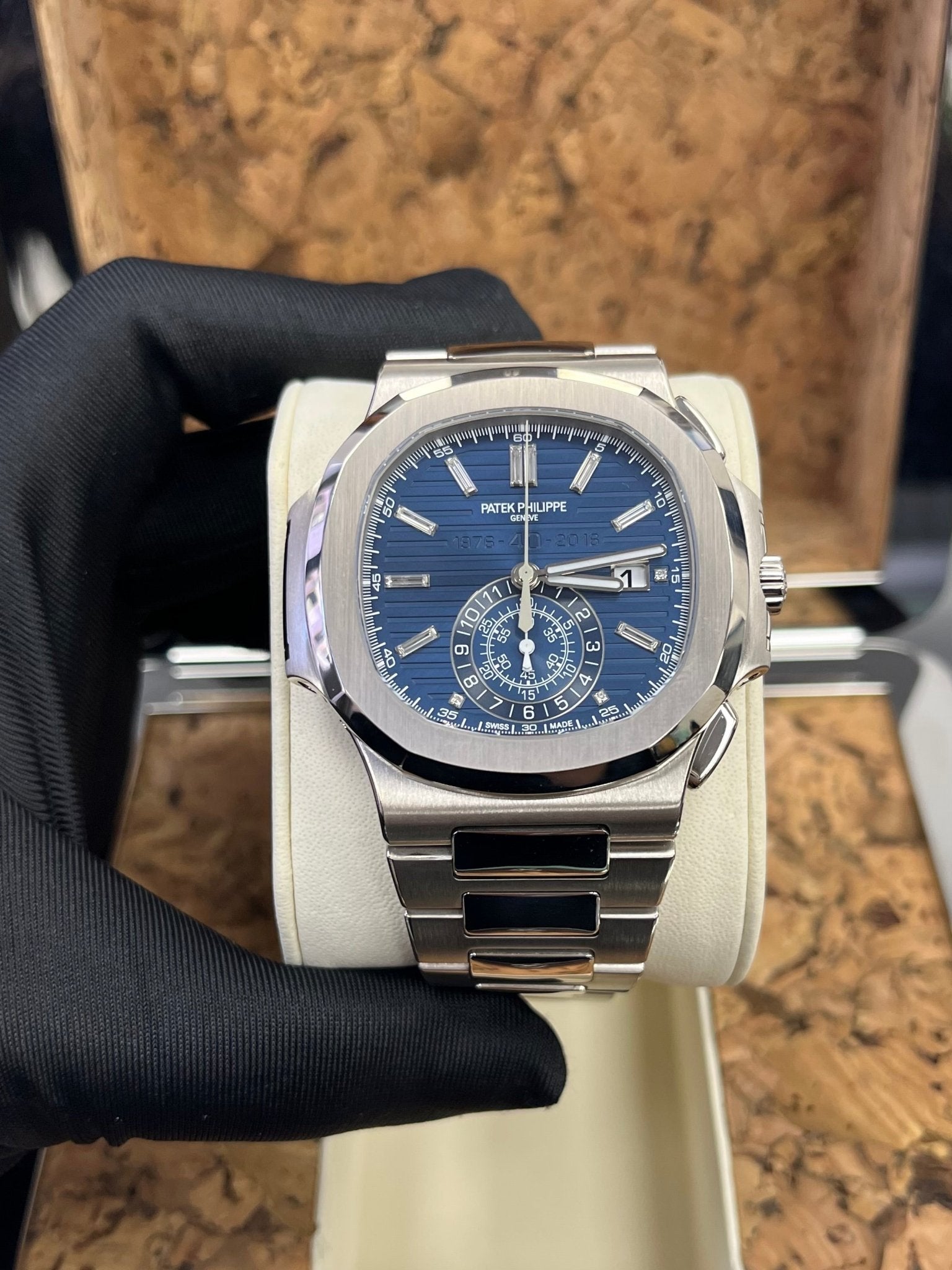 Patek Philippe Nautilus Chronograph White Gold Blue Dial 44mm 5976/1G-001 - Image 5