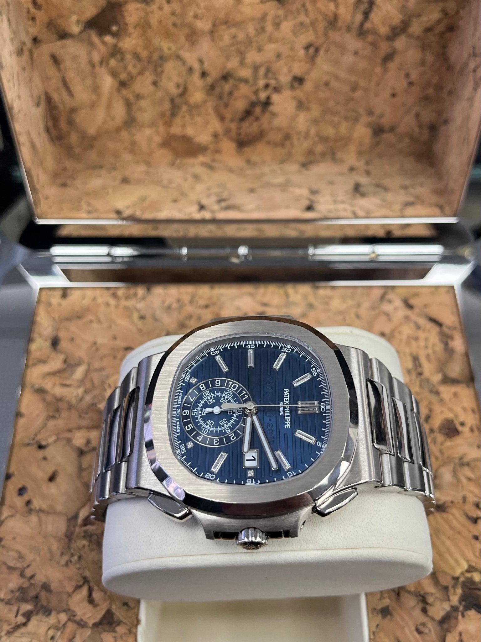 Patek Philippe Nautilus Chronograph White Gold Blue Dial 44mm 5976/1G-001 - Image 13