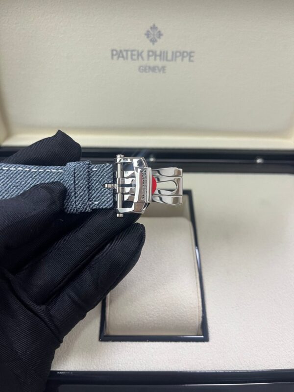 Patek Philippe Nautilus Flyback Chronograph White Gold Blue-Gray Dial 5980/60G - Image 2