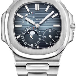 Patek Philippe Nautilus Moon Phase Stainless Steel/ Blue Date Dial (Ref#5712/1A-001)