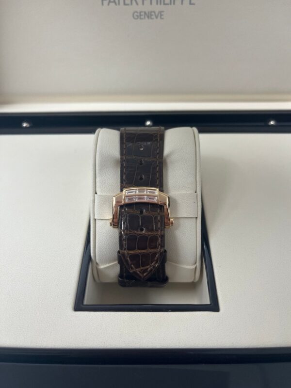 Patek Philippe Nautilus Rose Gold Diamond Bezel & Moon Phase Brown Dial 5724R 001 - Image 8