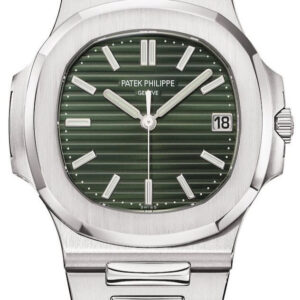 Patek Philippe Nautilus Self-Winding Sunburst Olive-Green Dial Ref # 5711/1A-014