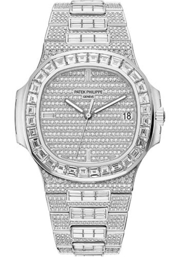 Patek Philippe Nautilus White Gold Full Factory Diamond Set 5719/10G-010