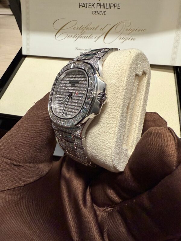 Patek Philippe Nautilus White Gold Full Factory Diamond Set 5719/10G-010 - Image 2