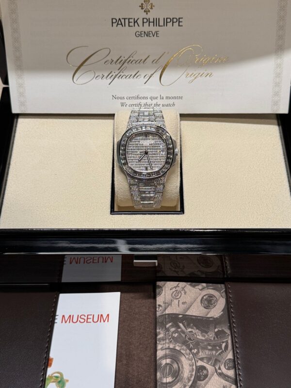 Patek Philippe Nautilus White Gold Full Factory Diamond Set 5719/10G-010 - Image 3