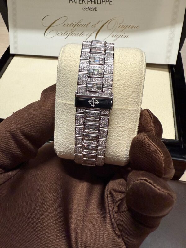 Patek Philippe Nautilus White Gold Full Factory Diamond Set 5719/10G-010 - Image 8