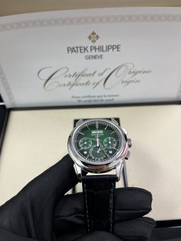 Patek Philippe Perpetual Calendar Chronograph Grand Complications Platinum Green Dial 5270P-0014 - Image 4