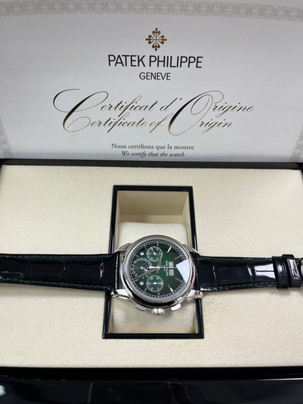 Patek Philippe Perpetual Calendar Chronograph Grand Complications Platinum Green Dial 5270P-0014 - Image 7