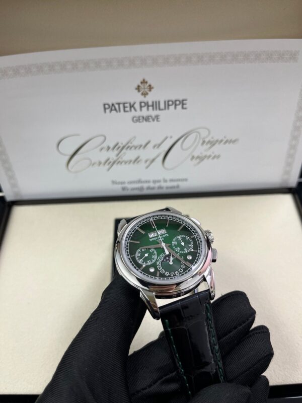 Patek Philippe Perpetual Calendar Chronograph Grand Complications Platinum Green Dial 5270P-0014 - Image 5