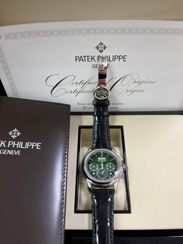 Patek Philippe Perpetual Calendar Chronograph Grand Complications Platinum Green Dial 5270P-0014 - Image 12