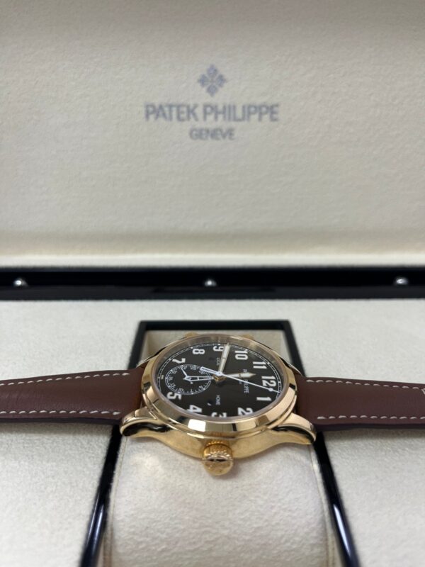 Patek Philippe Travel Time 37mm Rose Gold/ Brown Sunburst Dial (Ref# 7234R-001) - Image 4