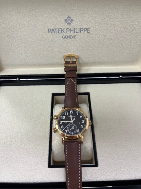 Patek Philippe Travel Time 37mm Rose Gold/ Brown Sunburst Dial (Ref# 7234R-001) - Image 13