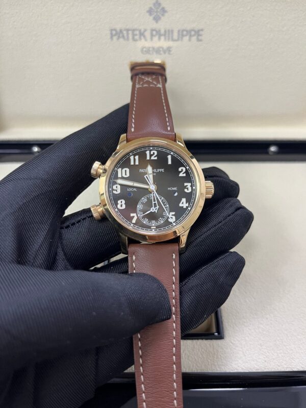 Patek Philippe Travel Time 37mm Rose Gold/ Brown Sunburst Dial (Ref# 7234R-001) - Image 5