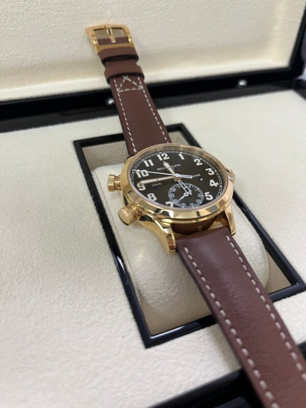 Patek Philippe Travel Time 37mm Rose Gold/ Brown Sunburst Dial (Ref# 7234R-001) - Image 11
