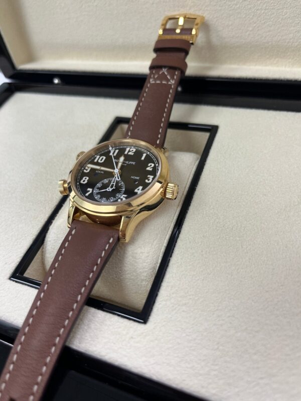 Patek Philippe Travel Time 37mm Rose Gold/ Brown Sunburst Dial (Ref# 7234R-001) - Image 2