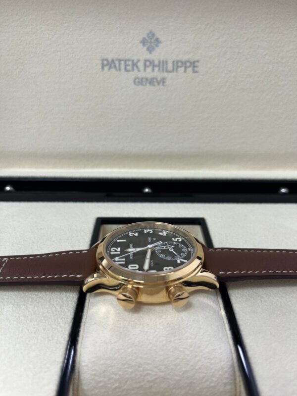 Patek Philippe Travel Time 37mm Rose Gold/ Brown Sunburst Dial (Ref# 7234R-001) - Image 3