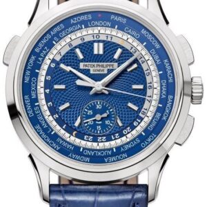 Patek Philippe World Time Complicated Chronograph White Gold/ Blue Dial (Ref#5930G-010)
