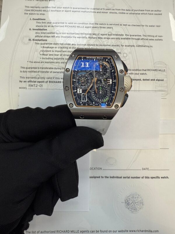 Richard Mille Automatic Winding Lifestyle Flyback Chronograph Titanium Rm 72-01 - Image 4