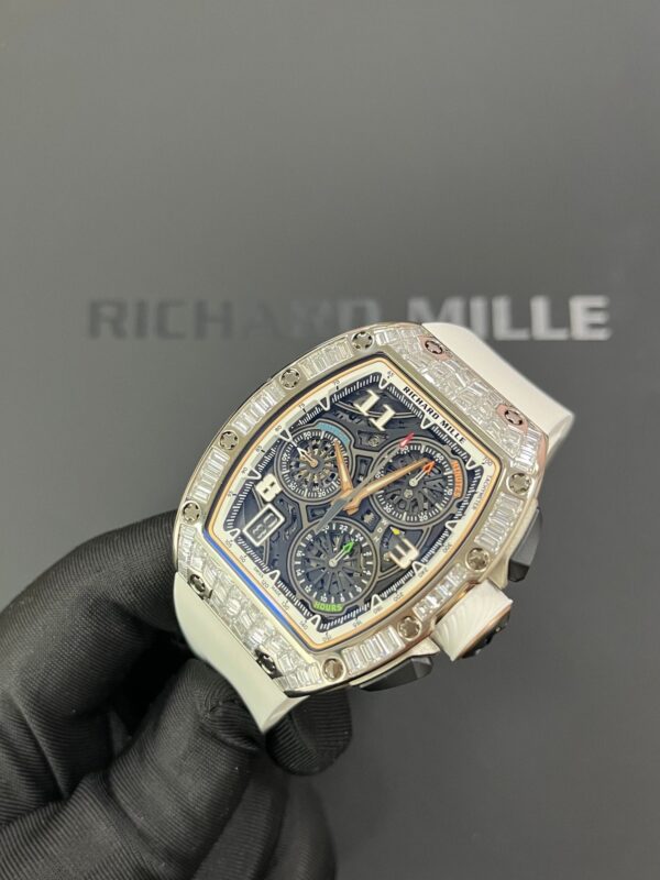 Richard Mille RM 72-01 Automatic Winding Lifestyle Flyback Chronograph White Gold with Baguette Diamonds - Image 14