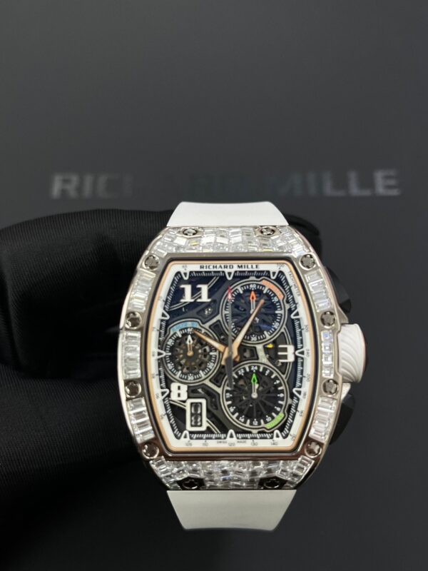 Richard Mille RM 72-01 Automatic Winding Lifestyle Flyback Chronograph White Gold with Baguette Diamonds - Image 2