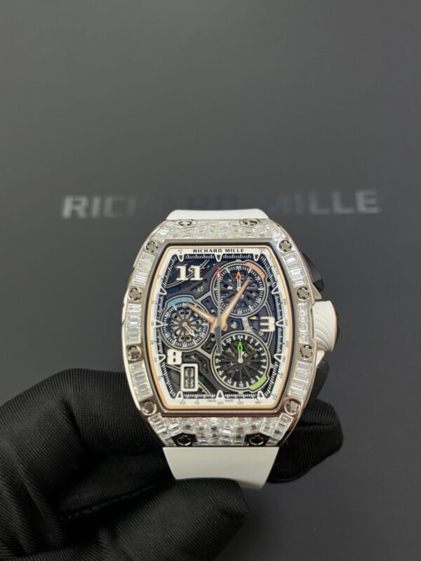 Richard Mille RM 72-01 Automatic Winding Lifestyle Flyback Chronograph White Gold with Baguette Diamonds - Image 8