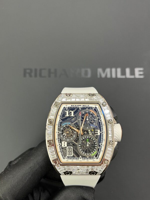 Richard Mille RM 72-01 Automatic Winding Lifestyle Flyback Chronograph White Gold with Baguette Diamonds - Image 13