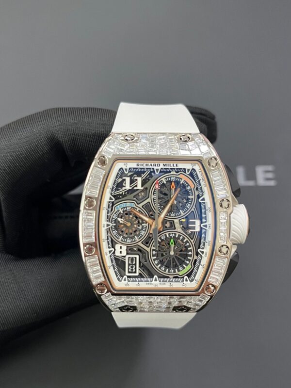 Richard Mille RM 72-01 Automatic Winding Lifestyle Flyback Chronograph White Gold with Baguette Diamonds - Image 3