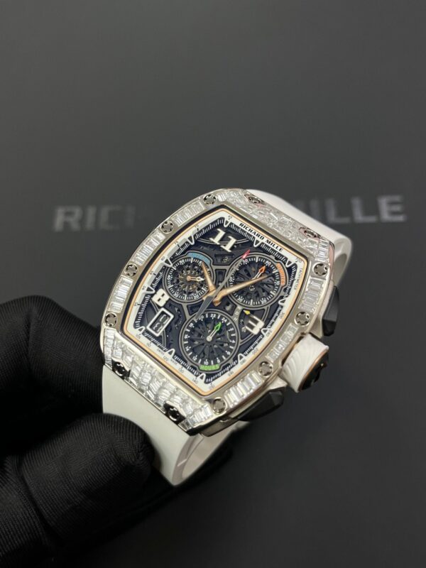 Richard Mille RM 72-01 Automatic Winding Lifestyle Flyback Chronograph White Gold with Baguette Diamonds - Image 6