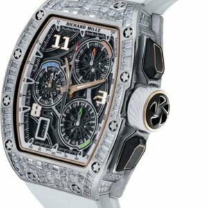Richard Mille RM 72-01 Automatic Winding Lifestyle Flyback Chronograph White Gold with Baguette Diamonds