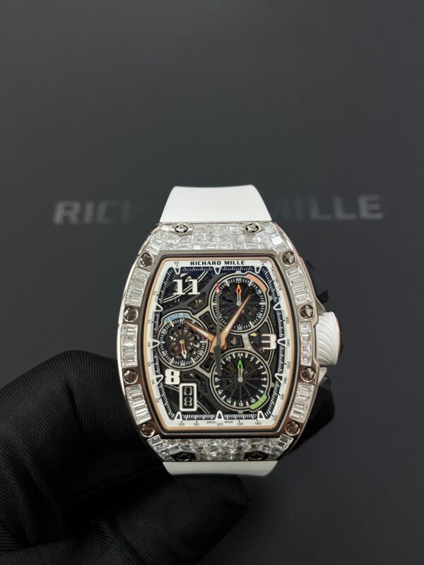 Richard Mille RM 72-01 Automatic Winding Lifestyle Flyback Chronograph White Gold with Baguette Diamonds - Image 9