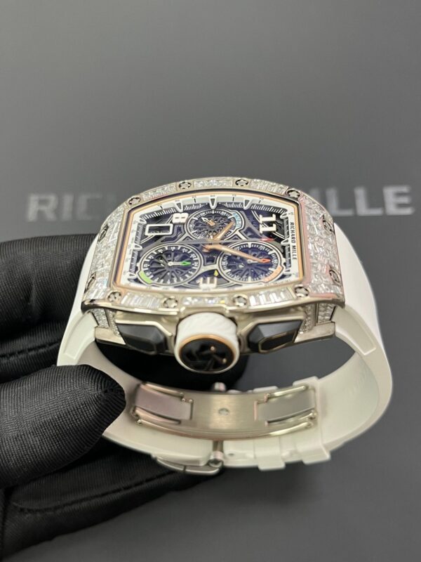 Richard Mille RM 72-01 Automatic Winding Lifestyle Flyback Chronograph White Gold with Baguette Diamonds - Image 4