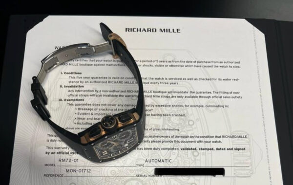 Richard Mille RM72-01 Automatic Winding Lifestyle Flyback Chronograph Black Ceramic - Image 10