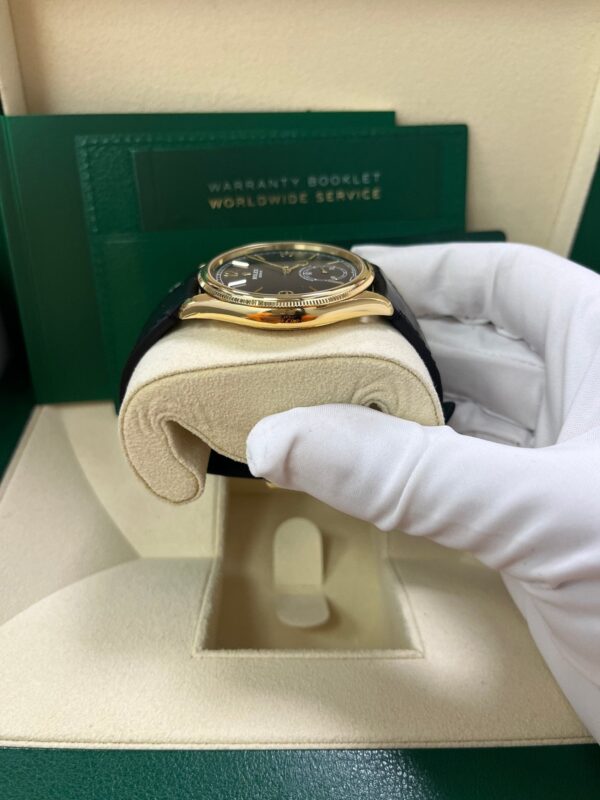 Rolex 1908 39mm Black Dial Leather Strap 52508 - Image 8