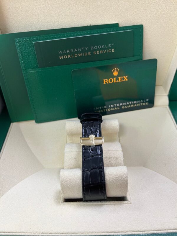 Rolex 1908 39mm Black Dial Leather Strap 52508 - Image 13