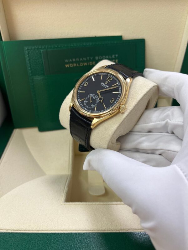 Rolex 1908 39mm Black Dial Leather Strap 52508 - Image 15