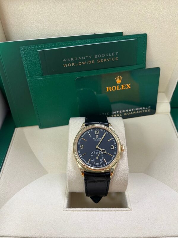 Rolex 1908 39mm Black Dial Leather Strap 52508 - Image 10