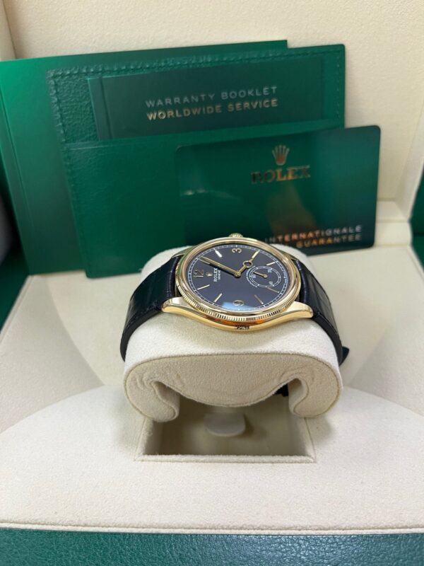 Rolex 1908 39mm Black Dial Leather Strap 52508 - Image 11