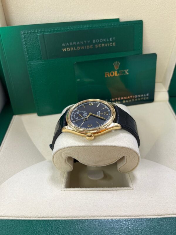 Rolex 1908 39mm Black Dial Leather Strap 52508 - Image 14