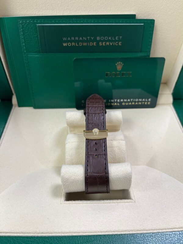 Rolex 1908 39mm White Dial Leather Strap 52508 - Image 11