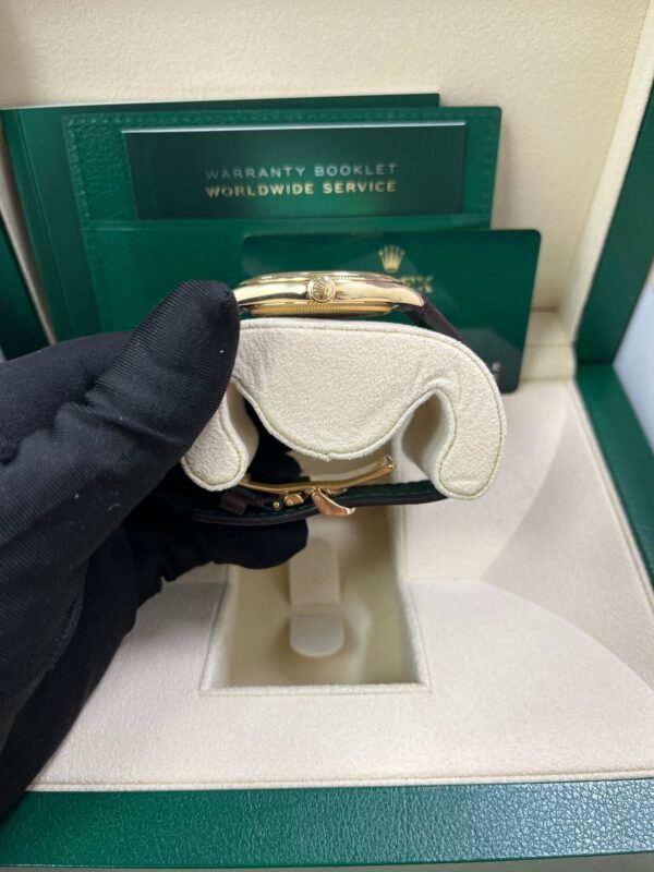 Rolex 1908 39mm White Dial Leather Strap 52508 - Image 5