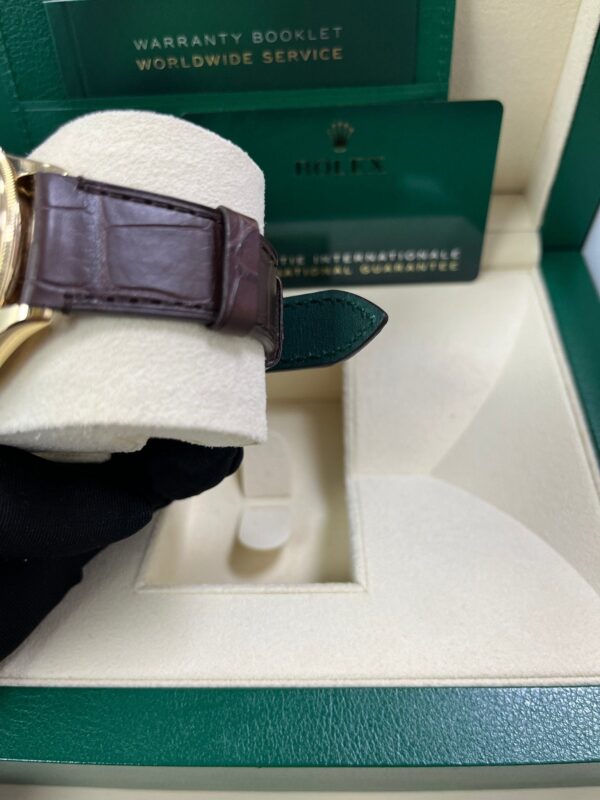 Rolex 1908 39mm White Dial Leather Strap 52508 - Image 7