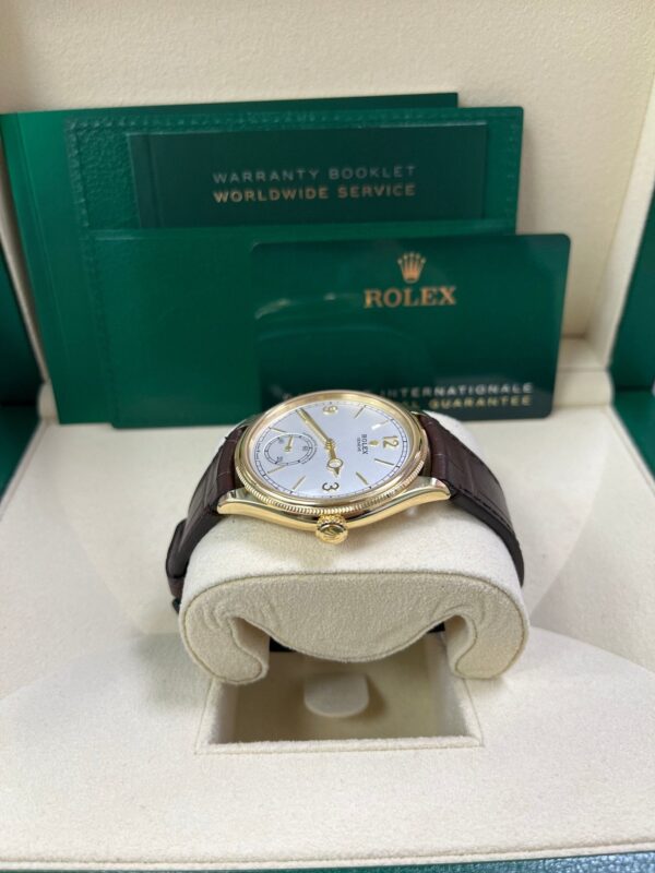 Rolex 1908 39mm White Dial Leather Strap 52508 - Image 12