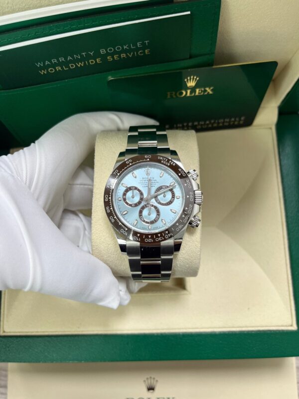 Rolex 950 Platinum Cosmograph Daytona 40 Watch - Ice Blue Index Dial (Ref # 116506) - Image 3