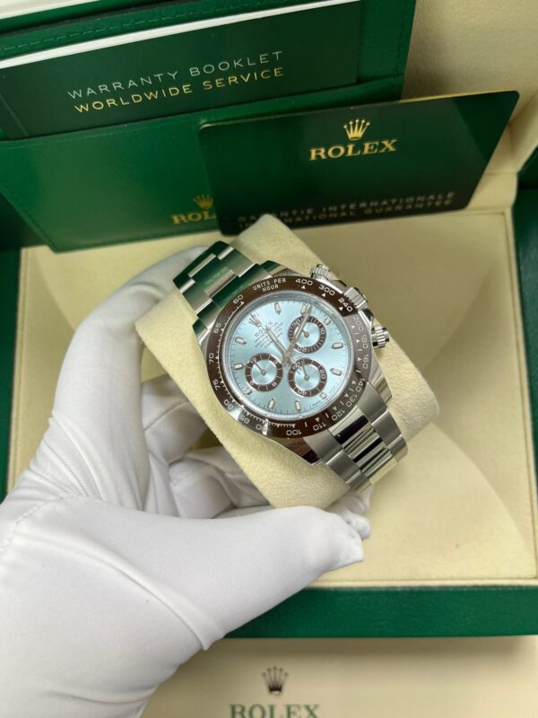 Rolex 950 Platinum Cosmograph Daytona 40 Watch - Ice Blue Index Dial (Ref # 116506) - Image 4