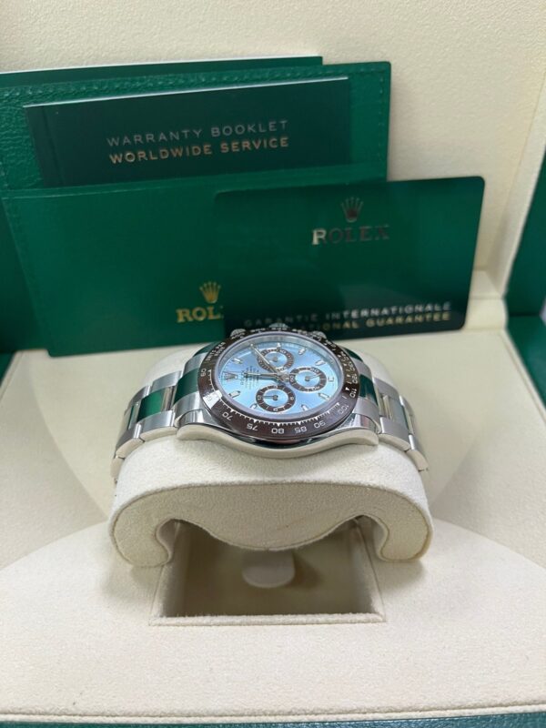 Rolex 950 Platinum Cosmograph Daytona 40 Watch - Ice Blue Index Dial (Ref # 116506) - Image 12